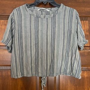 Women’s Green Striped Vanilla Stars Shirt Small/Medium